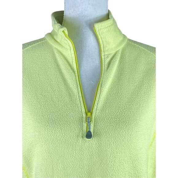 Mountain Hardwear Womens Yellow Long Sleeve 1/4 Zip Pullover Fleece Jacket Large - Picture 2 of 6